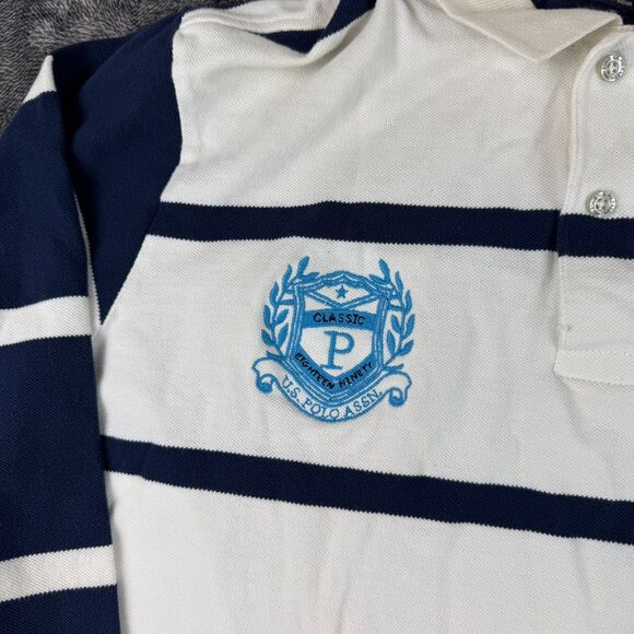 U.S Polo Assn. Men's M Rugby Polo Striped Long Sleeve Crest Embroidered *Read - Picture 5 of 16